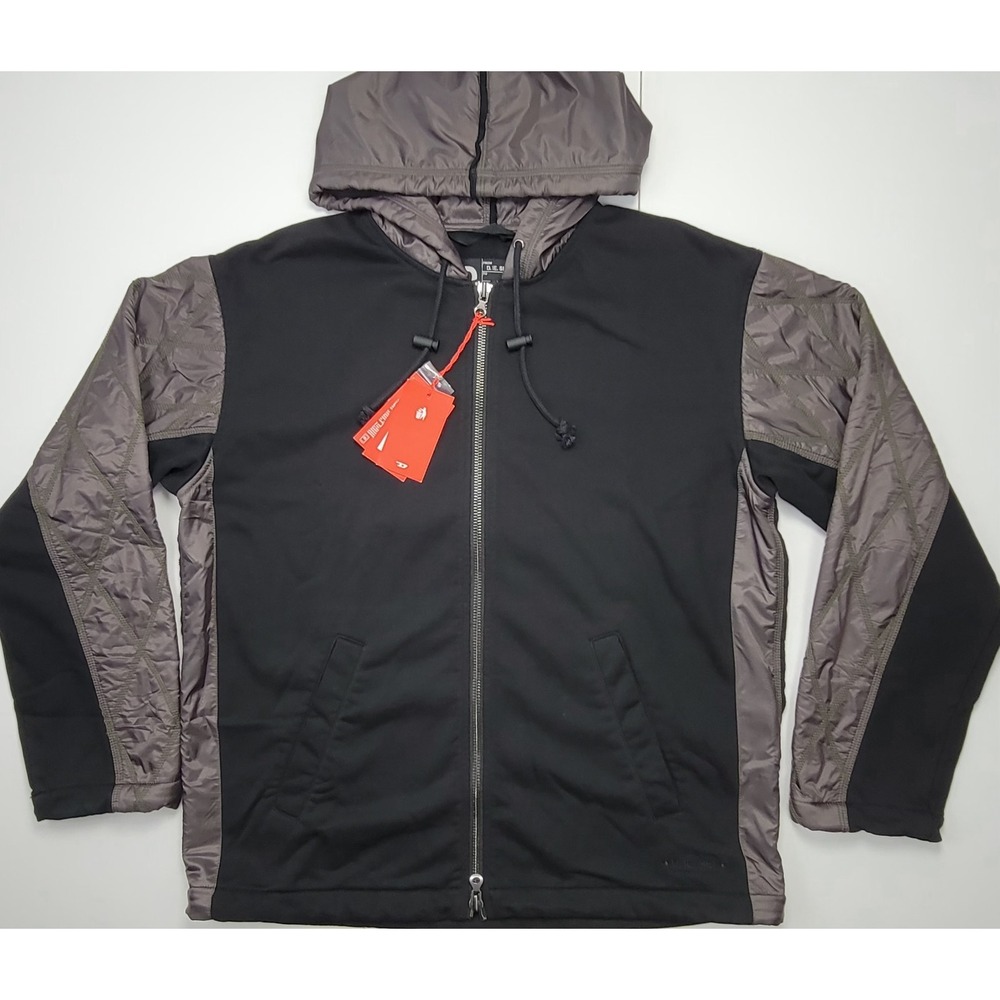 DIESEL J-Rombe Hooded Jacket Mens Size 52 Gray Black A10497 New